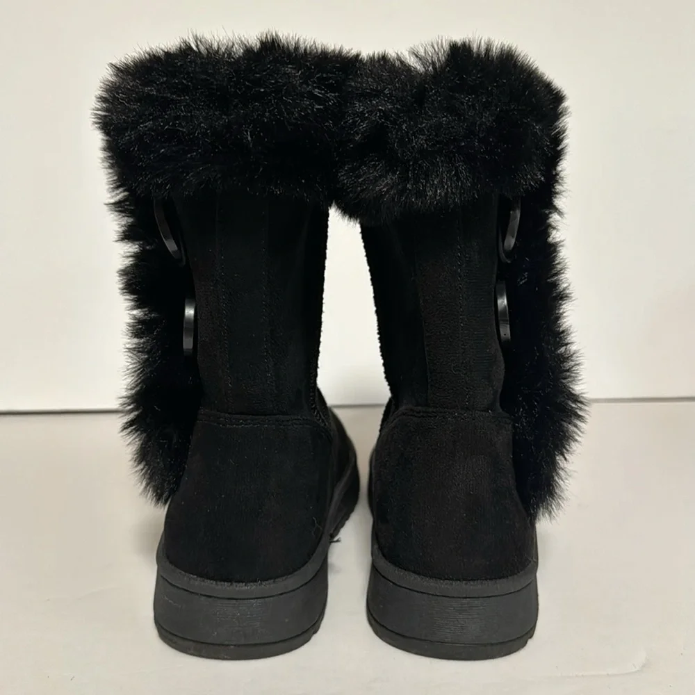 SO Sofia Girls Chestnut Brown‎ Faux Fur Sherpa Style Boot Size 12